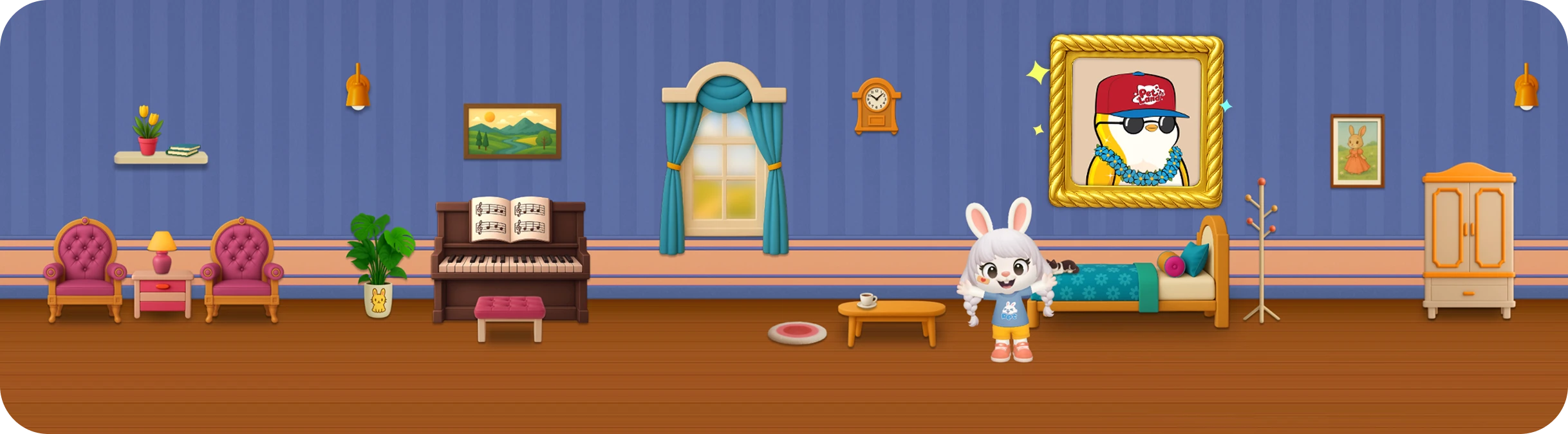 Dress up and display in the game